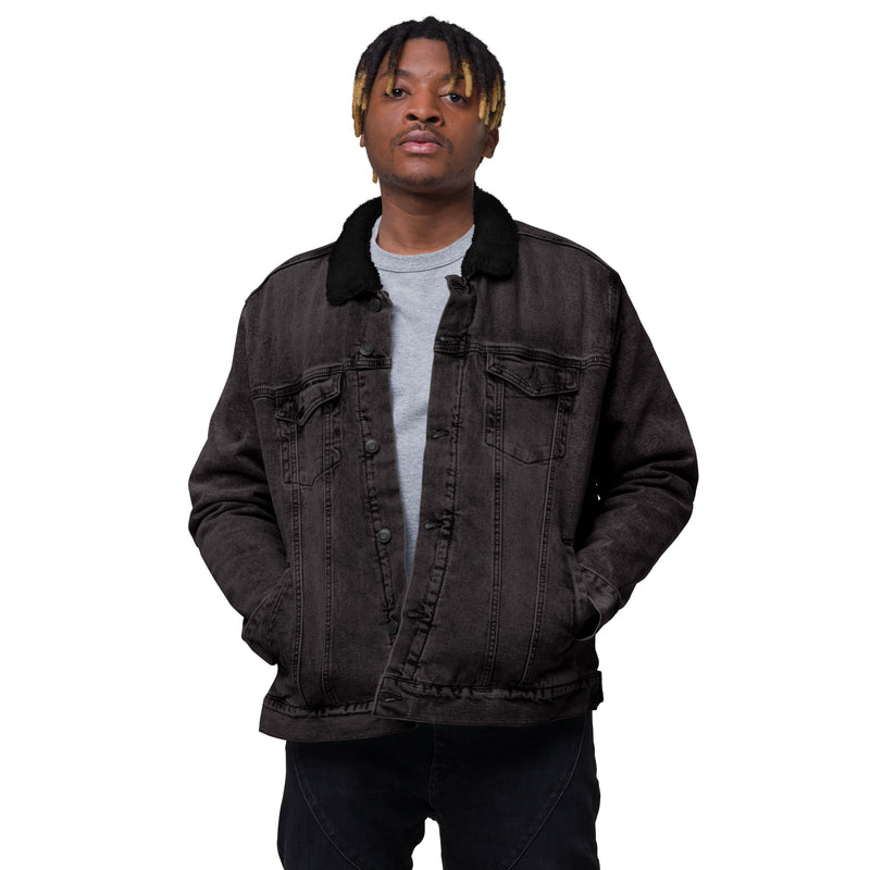 The black denim sherpa jacket