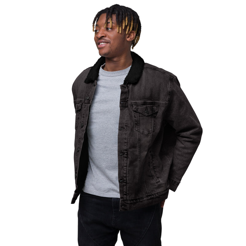 The black denim sherpa jacket