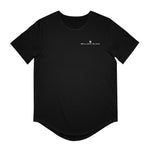 Brilliant Black Curved Hem Tee
