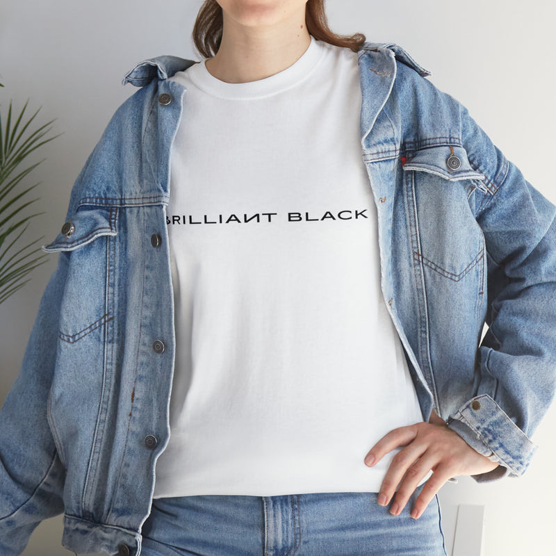 Brilliant Black Straight Logo Tee