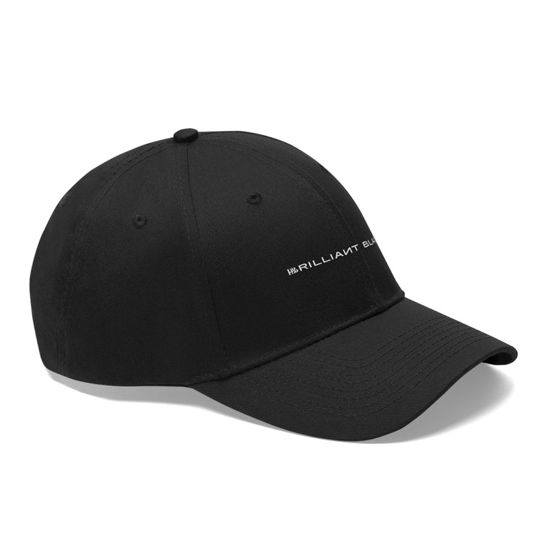 Brilliant Black Straight Logo Hat
