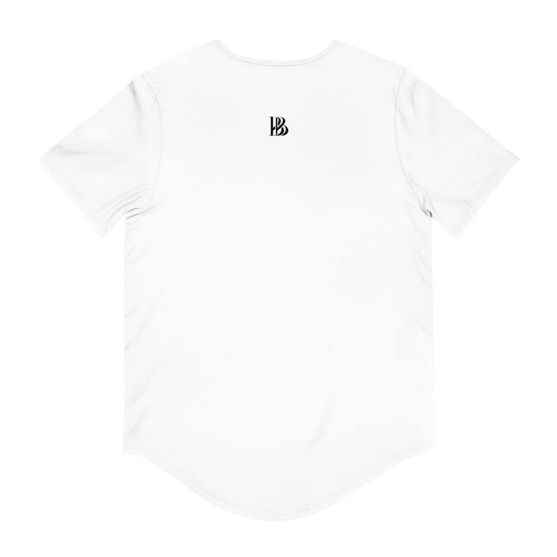 Brilliant Black Curved Hem Tee