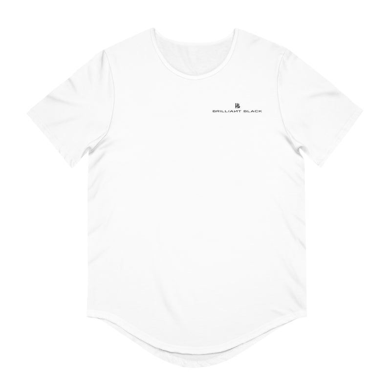 Brilliant Black Curved Hem Tee
