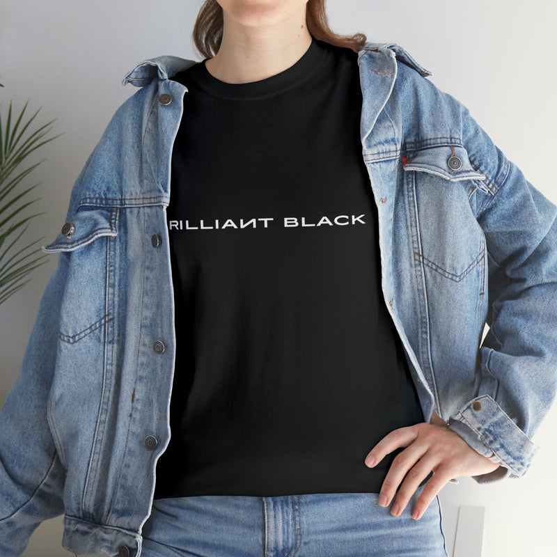 Brilliant Black Straight Logo Tee
