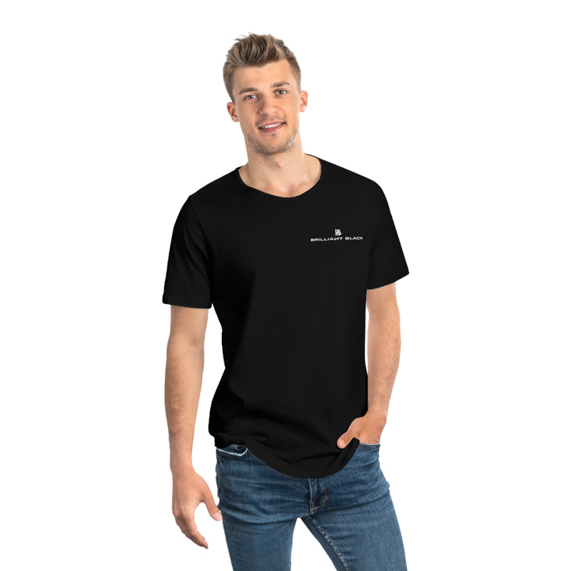 Brilliant Black Curved Hem Tee