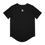 Brilliant Black Curved Hem Tee